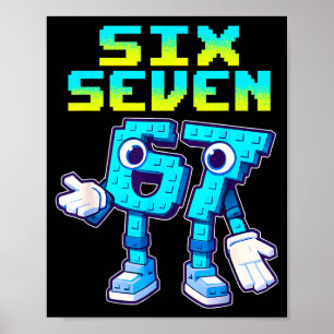 Poster 67 Six Seven 6-7 Drôle Italien Brainrot Enfants Ga