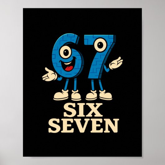 Poster 67 Six Seven 6-7 - Funny Italian Brainrot Kids Gam (Devant)