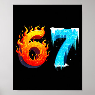 Poster 67 Six Seven 6-7 Glace Flamboyante Drôle Enfants A