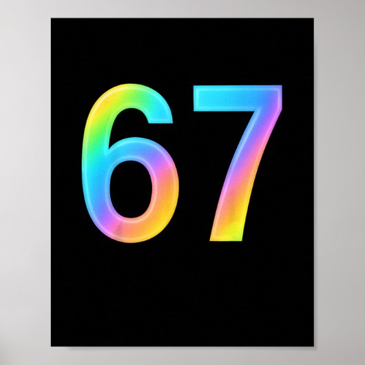 Poster 67 Six Seven 6 7 Meme Design Funny 6 7 1  (Devant)