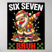 Poster 67 Six Seven Burh Funny Christmas 6 7 Meme Men Wom (Devant)