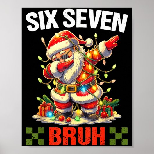 Poster 67 Six Seven Burh Funny Christmas 6 7 Meme Men Wom (Devant)