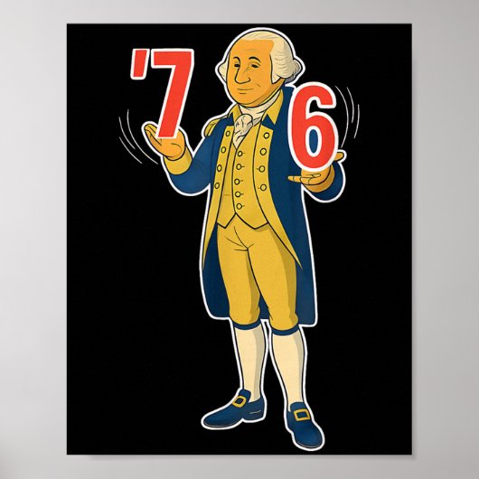 Poster 67 Six Seven Drôle George Washington Meme  (Devant)
