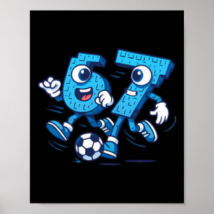 Poster 67 Six Seven Enfants Italiens Brainrot Football 67