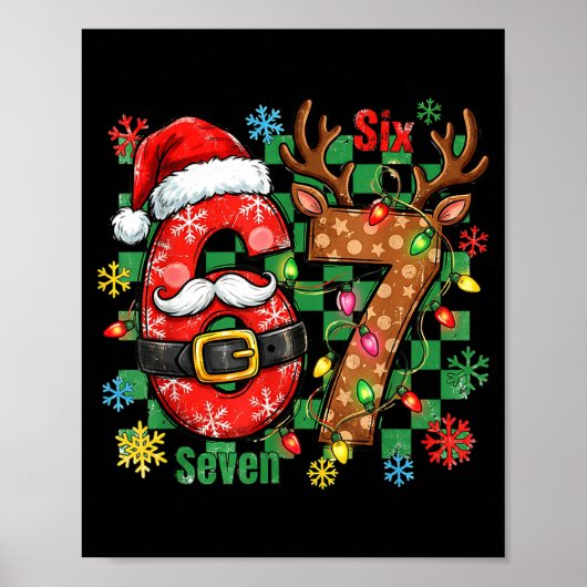 Poster 67 Six Seven Funny Christmas 6 7 Meme Joke Boys Gi (Devant)