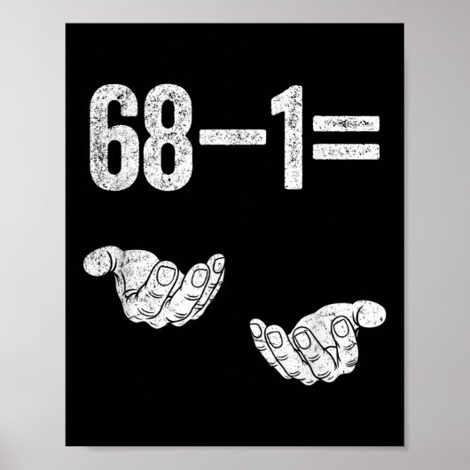 Poster 67 Six Seven Math Mathematics Brainrot Equation Bi (Devant)