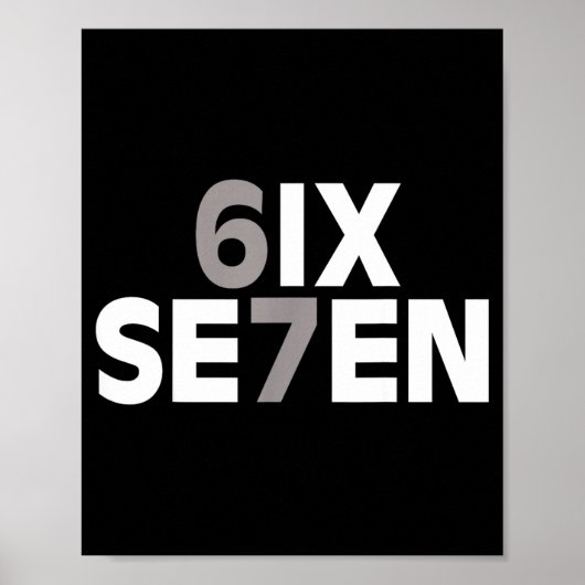 Poster 67 Six Seven Mème Drôle Gen Alpha Argot Adolescent (Devant)