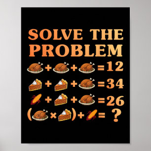 Poster 67 Six Seven Mème Équation De Maths De Thanksgivin