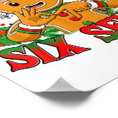 Poster 67 Six Seven Meme Funny Xmas Gingerbread Hand Sign (Coin)