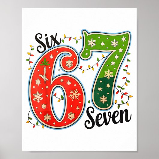 Poster 67 Six Seven Noël Mème drôle 67 couples Chris (Devant)