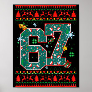 Poster 67 Six Seven Noël Mème Drôle Main 67 Couples