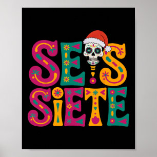 Poster 67 Six Seven Professeur d'espagnol bilingue Seis S