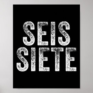 Poster 67 Six Seven Seis Siete Noël Spanish Brainrot