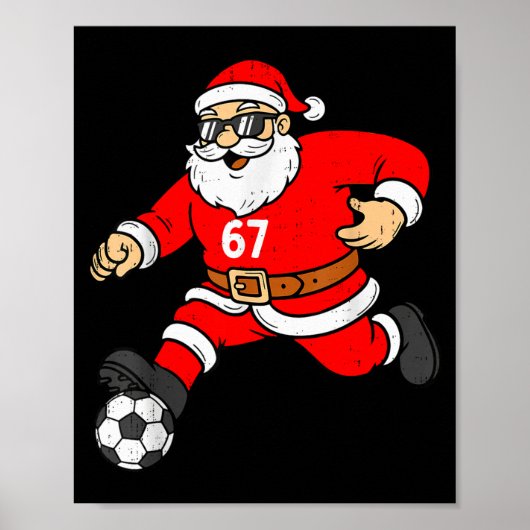 Poster 67 Soccer Santa Six Seven Meme Christmas Srt Men B (Devant)