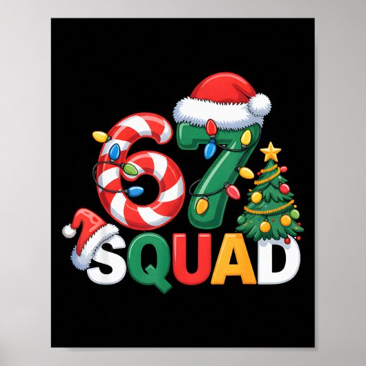 Poster 67 Squad Squad Professeur de Noël Design Drôle 67 (Devant)