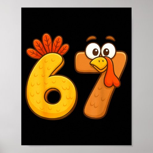 Poster 67 Thanksgiving Funny Six Seven Meme For Men Women (Devant)
