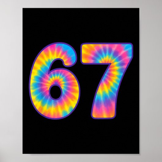 Poster 67 Tie Dye Rétro Six Sept (Devant)