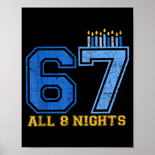 Poster 67 Toutes les 8 Nuits Hanukkah Juif Chanukah Six S