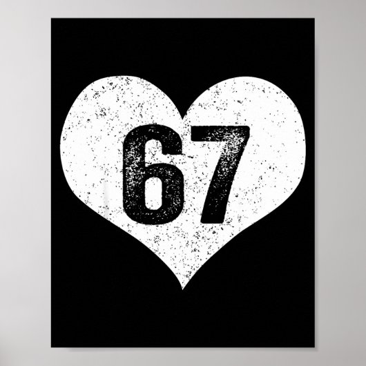 Poster 67 Valentine Funny Six Seven 6 7 Meme Gen Alpha Sl (Devant)