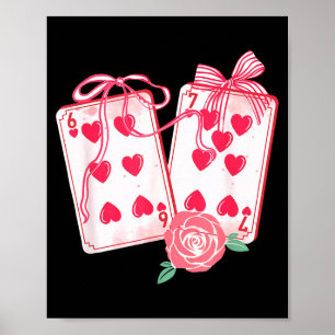 Poster 67 Valentine Mahjong Drôle Six Sept Mème Coquette