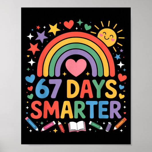 Poster 67e jour de mème de l'école 67 jours plus intellig (Devant)