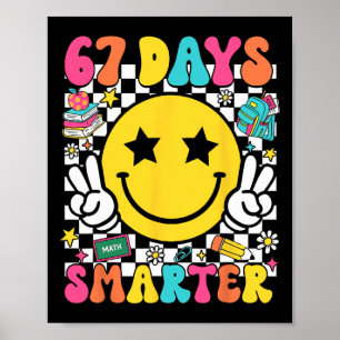 Poster 67e jour d'école 67 jours plus intelligents Enseig