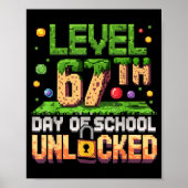 Poster 67th Day Of School Gamer Level Unlocked 100 Days O (Devant)