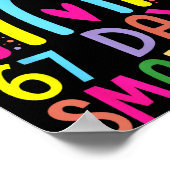 Poster 67th Day Of School Teacher 67 Days Smarter Rainbow (Coin)