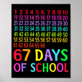 Poster 67th Day Of School Teacher Kids 67 Math Numbers 10 (Devant)