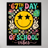 Poster 67th Day Of School Vibes Funny Six Seven 67 Meme S (Devant)