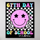 Poster 67th Day Of School Vibes Smile Face 67 Six Seven M (Devant)