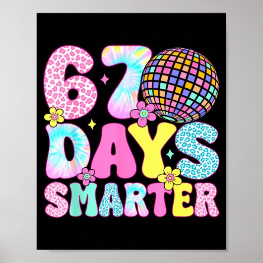 Poster 67th Days Smarter Smile Face 67 Days School Teache (Devant)