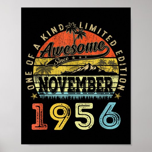 Poster 69 Limited Edition 1956 One Of A Kind November 69t (Devant)
