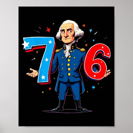 Poster 6-7 7-6 George Washington Sept Six Professeur Amér (Devant)
