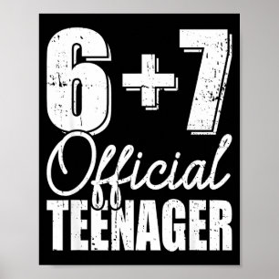 Poster 6 + 7 adolescent 13e anniversaire