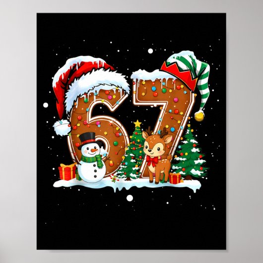 Poster 6-7 Christmas Gingerbread Funny Snowman Reindeer 6 (Devant)