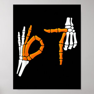Poster 6 7 Déguisement Halloween drôle 67 Mains de squele