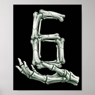 Poster 6 7 Halloween Squelette Drôle 67 Mème Gen Alpha Si
