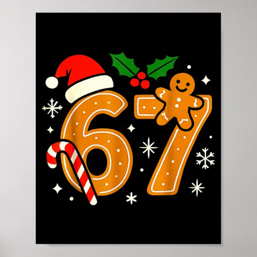 Poster 6 7 Meme Christmas Shirt 67 Six Seven Cookies Ging (Devant)