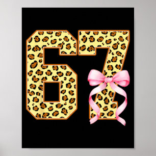 Poster 6-7 Meme Léopard Guépard Cool Six-sept Drôle 67 G