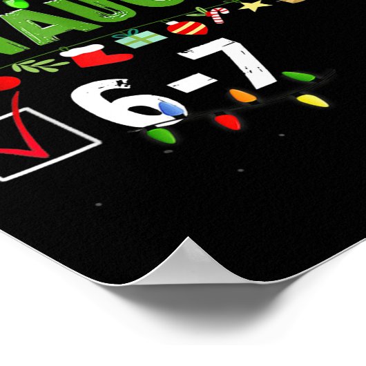 Poster 6-7 Meme Nice Naughty 67 Christmas Brain Rot Funny (Coin)