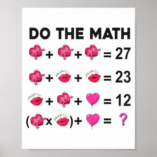 Poster 6 7 Meme Six Seven Do The Math Teacher Valentines  (Devant)