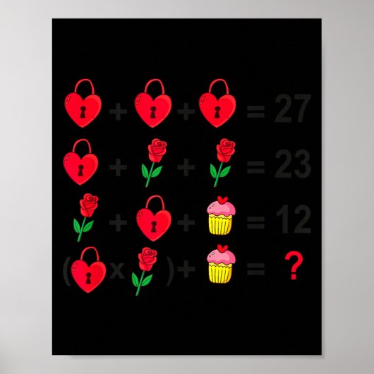 Poster 6 7 Meme Six Seven Valentines Day 67 Do The Math T (Devant)
