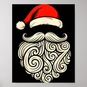 Poster 6 7 Noël 67 Père Noël Six Sept Noël Garçons Te