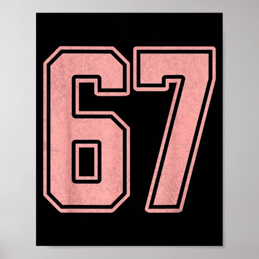 Poster 6 7 Number 67 Baseball Funny Meme Tee For Women  (Devant)