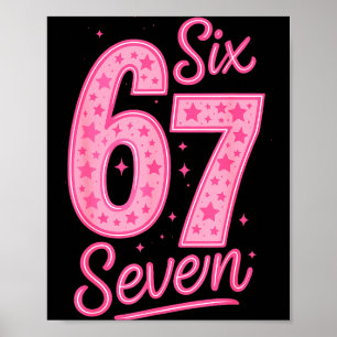 Poster 6 7 Numéro 67 Nk Six Sept Mème Argot Femmes Filles