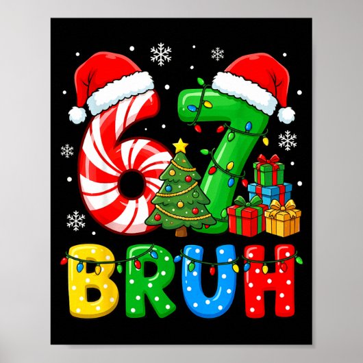 Poster 6 7 Pajamas Six Seven Matching Ugly Christmas 67 G (Devant)