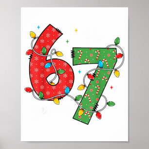 Poster 6 7 Six Seven Mème Lumières de Noël Canne à Sucre