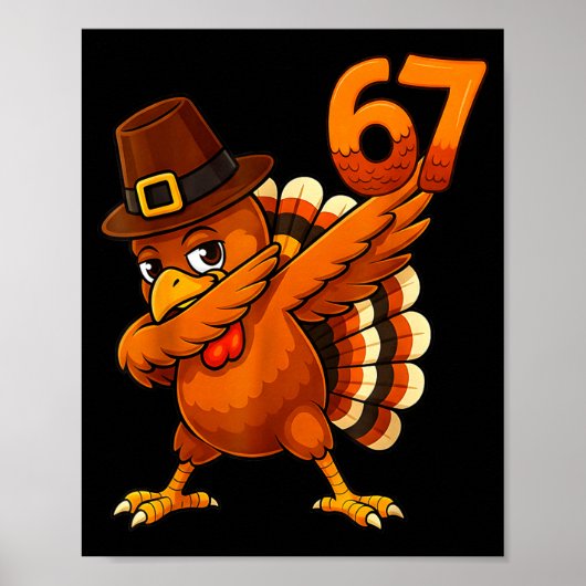 Poster 6 7 Thanksgiving Funny Turkey Thanksgiving 67 Men (Devant)