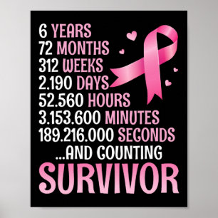 Poster 6 ans 72 mois Lutte contre le cancer du sein Compt
